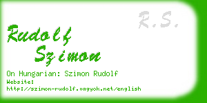 rudolf szimon business card